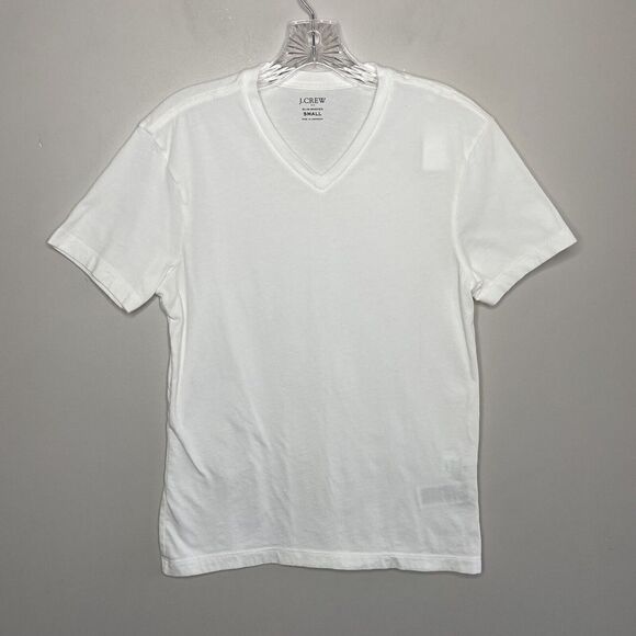 J CREW Mens White Slim-Washed Jersey V-Neck Tee NEW Small S 40993 - Picture 4 of 11